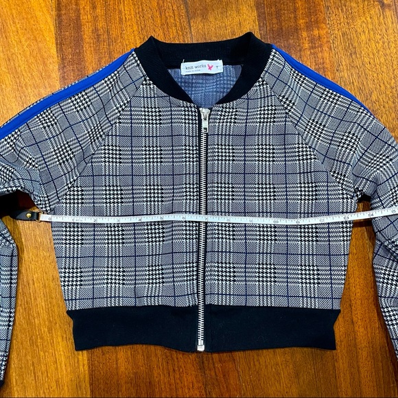 Zip Houndstooth Girls Jacket Size 7 - Picture 2 of 5